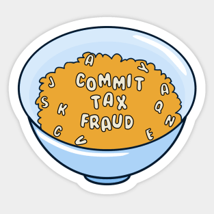 Commit tax fraud alphabet spaghetti meme Sticker